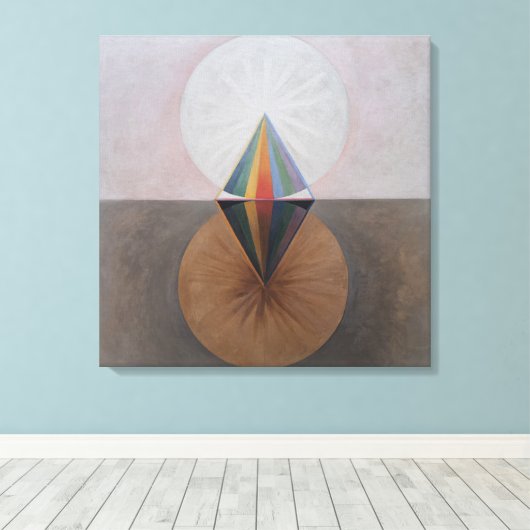 Hilma af Klint, De zwaan nr. 12, Abstracte kunst Canvas Afdruk (Insitu (Houten vloer))