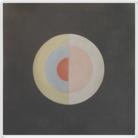 Hilma af Klint, De zwaan nr.16, Abstracte kunst Sticker (Voorkant)