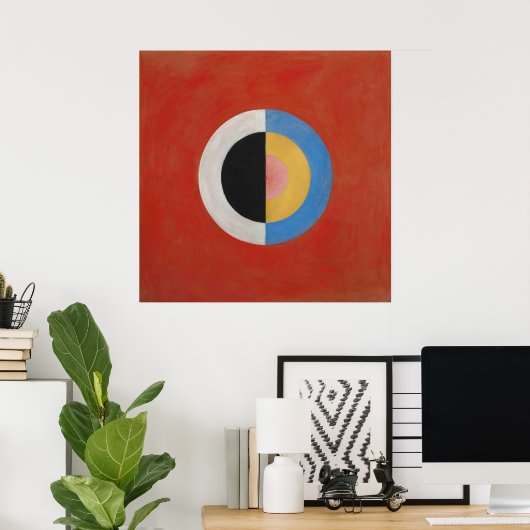 Hilma af Klint, De zwaan nr. 17, Abstracte kunst Poster (Thuiskantoor)