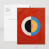 Hilma af Klint, De Zwaan, nr 17, kleurrijk kunstwe Briefkaart (Voorkant / Achterkant)