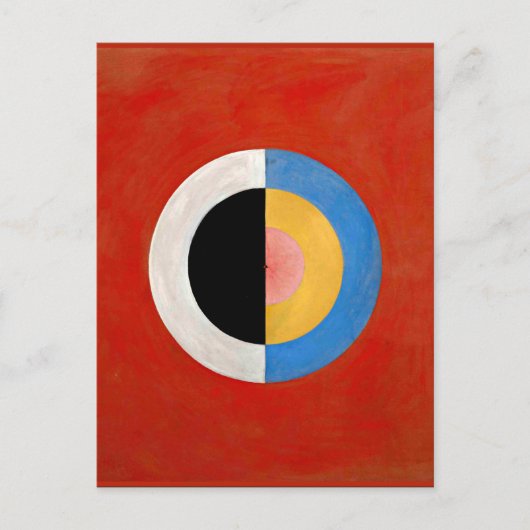 Hilma af Klint, De Zwaan, nr 17, kleurrijk kunstwe Briefkaart (Voorkant)