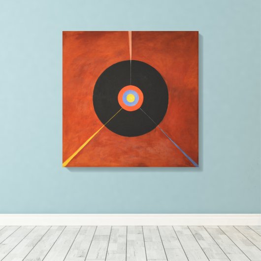 Hilma af Klint, De zwaan nr. 18, Abstracte kunst Canvas Afdruk (Insitu (Houten vloer))
