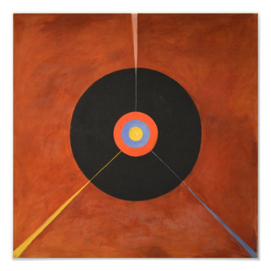 Hilma af Klint, De zwaan nr. 18, Abstracte kunst Foto Afdruk (Voorkant)