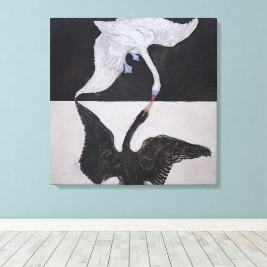 Hilma af Klint, De zwaan nr. 1, Abstracte kunst Canvas Afdruk (Insitu (Houten vloer))