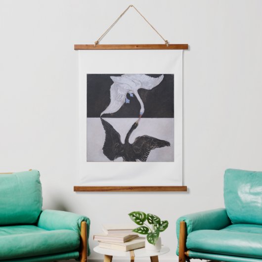 Hilma af Klint, De zwaan nr. 1, Abstracte kunst Hangend Wandkleed (Woonkamer)