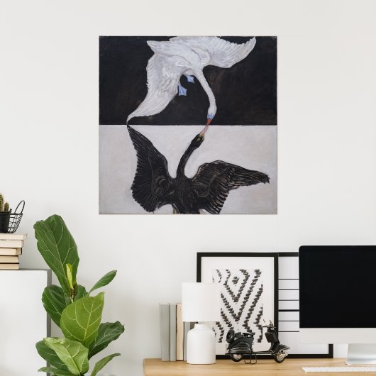 Hilma af Klint, De zwaan nr. 1, Abstracte kunst Poster (Thuiskantoor)