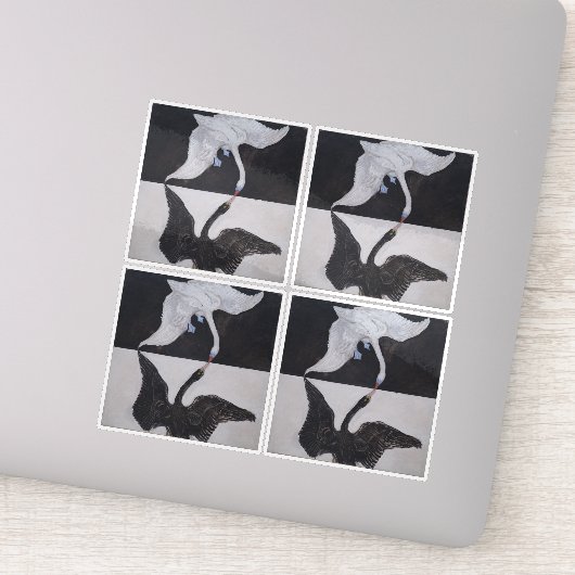 Hilma af Klint, De zwaan nr. 1, Abstracte kunst Sticker (Detail)