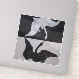 Hilma af Klint, De zwaan nr. 1, Abstracte kunst Sticker