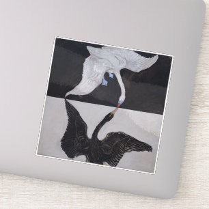 Hilma af Klint, De zwaan nr. 1, Abstracte kunst Sticker