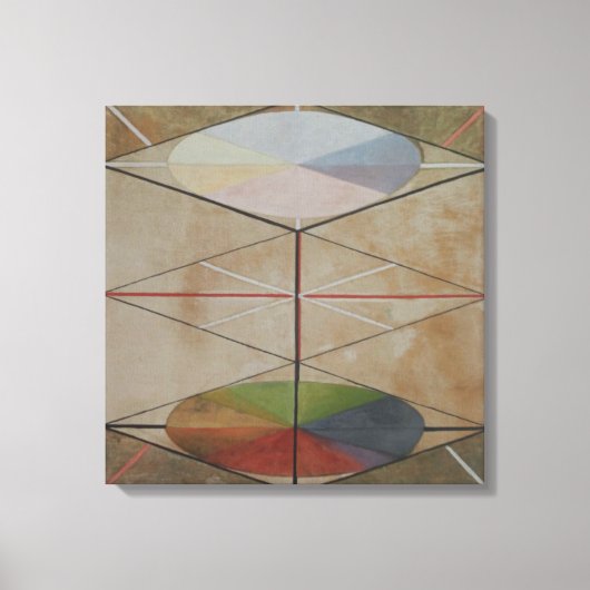 Hilma af Klint, De zwaan nr.23, Abstracte kunst Canvas Afdruk (Voorkant)