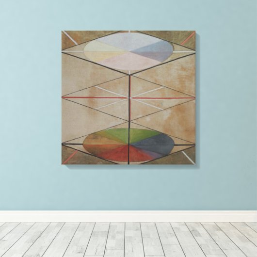 Hilma af Klint, De zwaan nr.23, Abstracte kunst Canvas Afdruk (Insitu (Houten vloer))