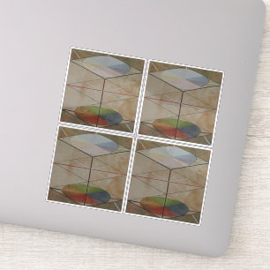 Hilma af Klint, De zwaan nr.23, Abstracte kunst Sticker