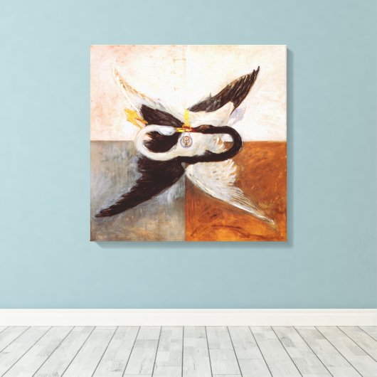 Hilma af Klint, De zwaan nr.24, Abstracte kunst Canvas Afdruk (Insitu (Houten vloer))