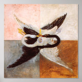 Hilma af Klint, De zwaan nr.24, Abstracte kunst Folie Afdrukken (Voorkant)