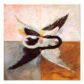 Hilma af Klint, De zwaan nr.24, Abstracte kunst Foto Afdruk (Voorkant)