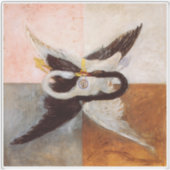 Hilma af Klint, De zwaan nr.24, Abstracte kunst Sticker (Voorkant)