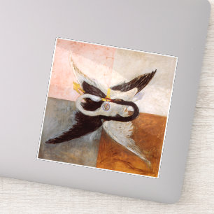 Hilma af Klint, De zwaan nr.24, Abstracte kunst Sticker