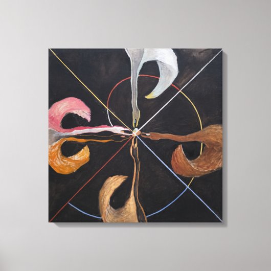 Hilma af Klint, De zwaan nr. 7, Abstracte kunst Canvas Afdruk (Voorkant)