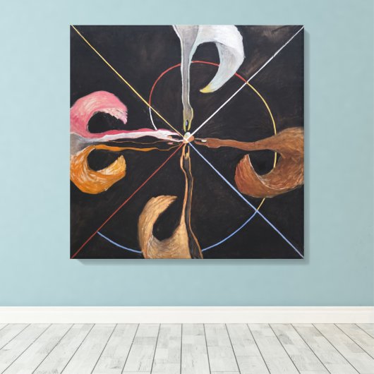 Hilma Af Klint, De Zwaan nr.7, Abstracte Kunst Canvas Afdruk (Insitu (Houten vloer))
