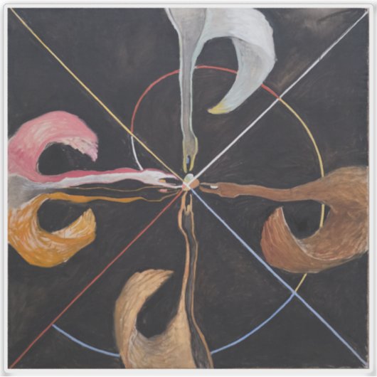 Hilma af Klint, De zwaan nr. 7, Abstracte kunst Sticker (Voorkant)