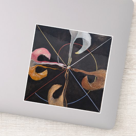 Hilma af Klint, De zwaan nr. 7, Abstracte kunst Sticker (Detail)