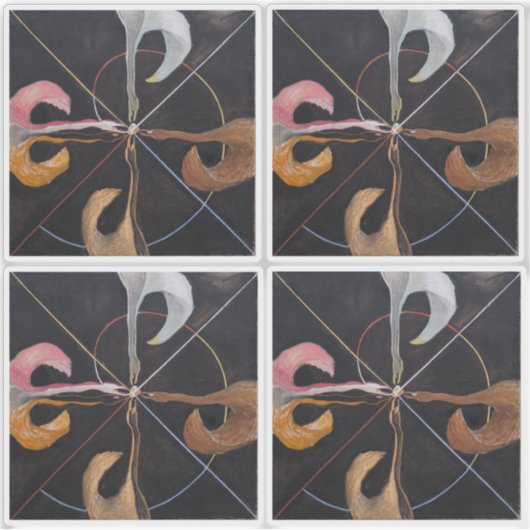 Hilma af Klint, De zwaan nr. 7, Abstracte kunst Sticker (Voorkant)