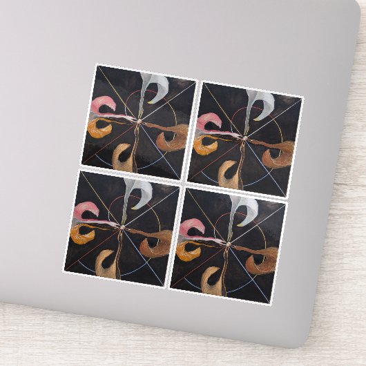 Hilma af Klint, De zwaan nr. 7, Abstracte kunst Sticker (Detail)