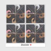 Hilma af Klint, De zwaan nr. 7, Abstracte kunst Sticker (Vel)