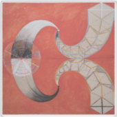 Hilma af Klint, De zwaan nr. 9, Abstracte kunst Sticker (Voorkant)