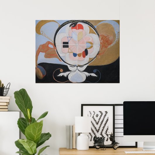 Hilma af Klint, Evolutie nr. 13, Abstracte kunst Poster (Thuiskantoor)