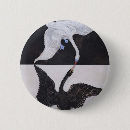 Hilma af Klint Group IX SUW the Swan Ronde Button 5,7 Cm (Voorkant)