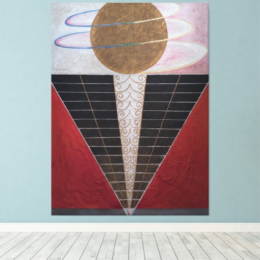 Hilma af Klint - Group X, No. 2, Altarpiece  Canvas Afdruk (Insitu (Houten vloer))