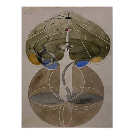 Hilma af Klint, Kennisboom NO2 Abstracte Kunst Foto Afdruk (Voorkant)