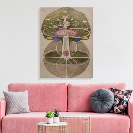 Hilma Af Klint, Kennisboom Nr. 1 Abstracte Kunst Canvas Afdruk (Insitu (Woonkamer))