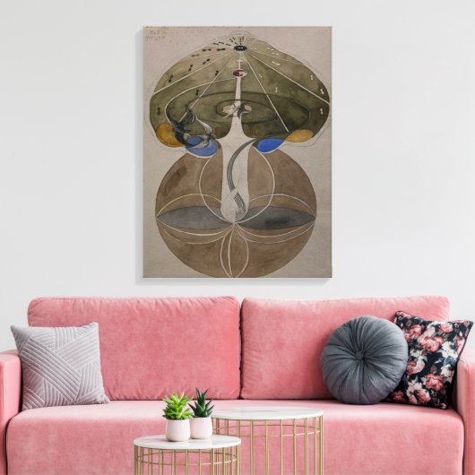 Hilma Af Klint, Kennisboom Nr. 2 Abstracte Kunst Canvas Afdruk (Insitu (Woonkamer))