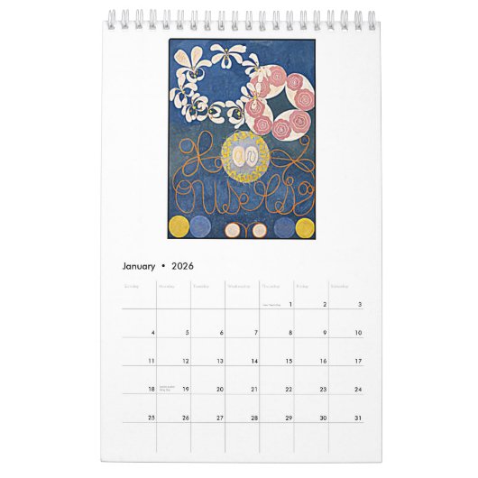 Hilma af Klint, Modern Paintings Kalender (Jan 2026)