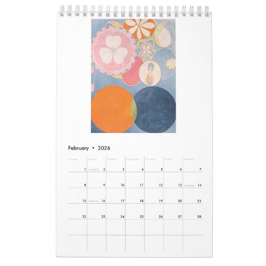 Hilma af Klint, Modern Paintings Kalender (Feb 2026)