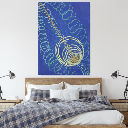 Hilma af Klint - Oerchaos, Nr. 16, De WU Canvas Afdruk (Insitu (Slaapkamer))