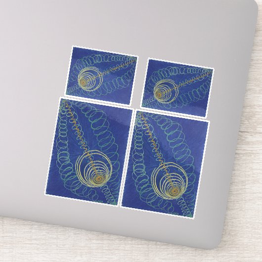 Hilma Af Klint, Primordial Chaos No16 Abstracte ku Sticker (Detail)