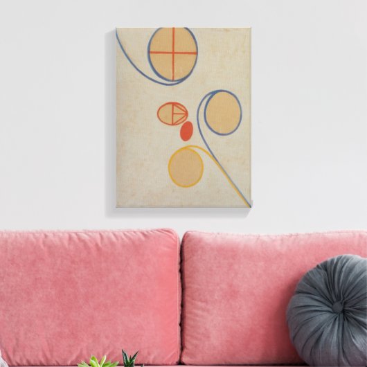 Hilma af Klint, Seven Point Star No2, Abstracte ku Canvas Afdruk (Insitu (Woonkamer))