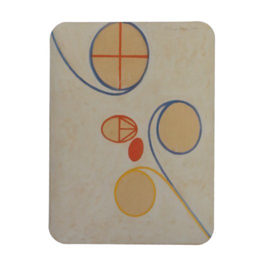 Hilma af Klint, Seven Point Star No2, Abstracte ku Magneet (Verticaal)