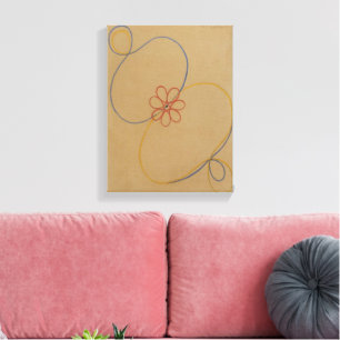 Hilma af Klint, Seven Point Star No5, Abstracte ku Canvas Afdruk