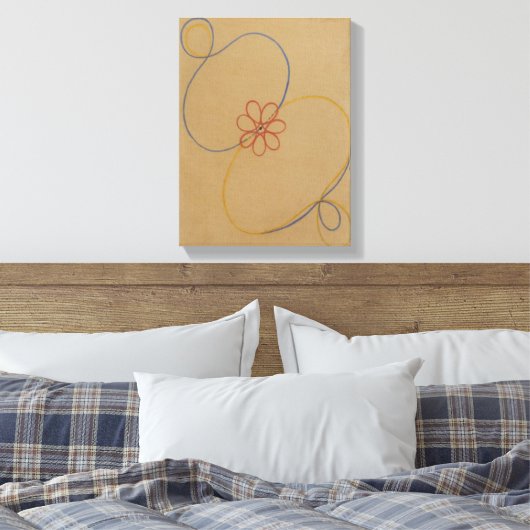 Hilma af Klint, Seven Point Star No5, Abstracte ku Canvas Afdruk (Insitu (Slaapkamer))