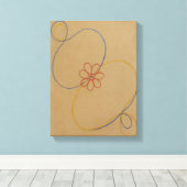 Hilma af Klint, Seven Point Star No5, Abstracte ku Canvas Afdruk (Insitu (Houten vloer))