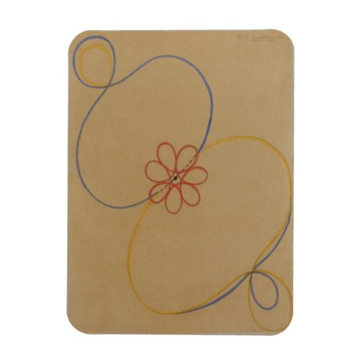Hilma af Klint, Seven Point Star No5, Abstracte ku Magneet (Verticaal)