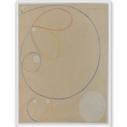 Hilma af Klint, Seven Point Star No7, Abstracte ku Sticker (Voorkant)