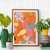 Hilma af Klint Sinaasappel Abstracte kunst Print