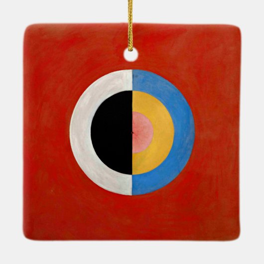 Hilma af Klint, Svanen, nr. 17, kleurrijk kunstwer Keramisch Ornament (Achterkant)