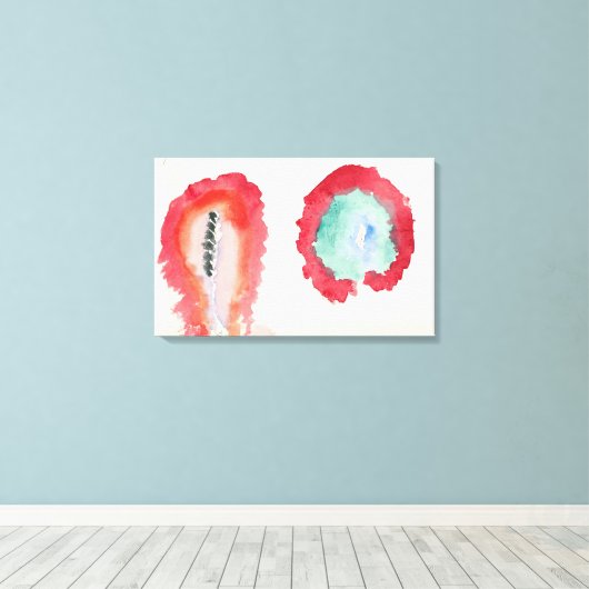 Hilma af Klint - TARWE EN WORMHOUT 1922 Canvas Afdruk (Insitu (Houten vloer))