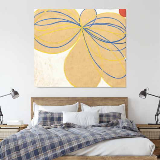 Hilma af Klint - The Seven-Pointed Star No. 1 Canvas Afdruk (Insitu (Slaapkamer))